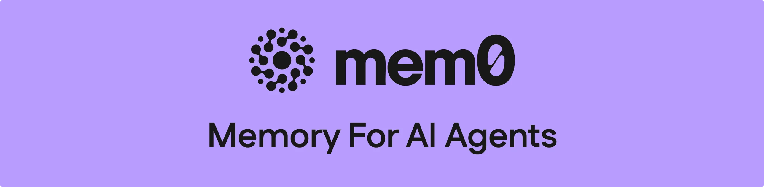 Mem0 AI memory framework banner, the memory layer for AI agents