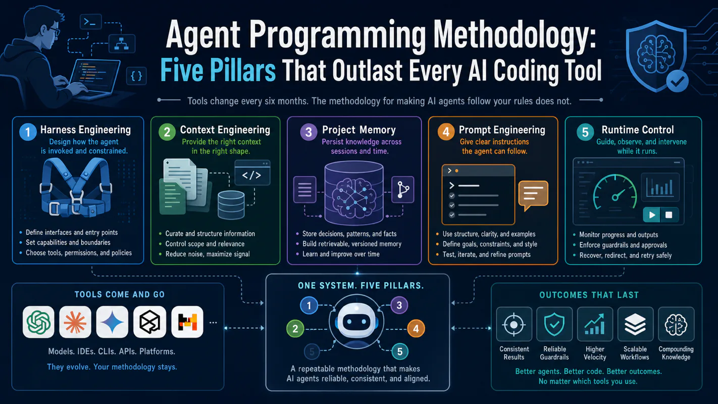 Agent Programming Methodology: Five Pillars That Outlast Every AI Coding Tool technical illustration for AI Workflow Pro readers