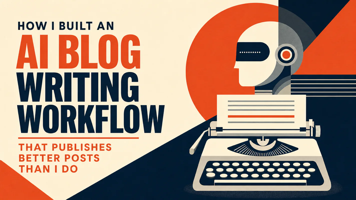 How I Built an AI Blog Writing Workflow That Publishes Better Posts Than I Do technical illustration for AI Workflow Pro readers