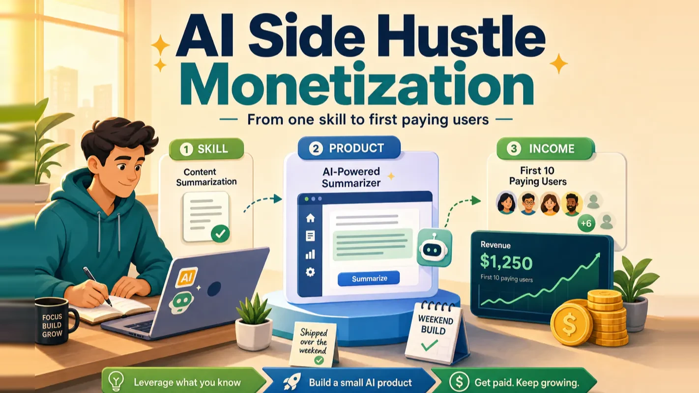 Solo builder turning one skill into an AI side hustle and first paying users