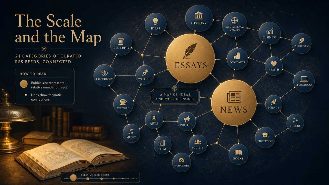 21 RSS feed categories with 8936 validated sources