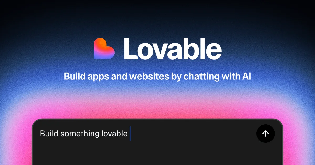 Lovable AI app builder interface, one of the three dominant prompt-to-code tools, showing how a chat prompt turns into a working app preview