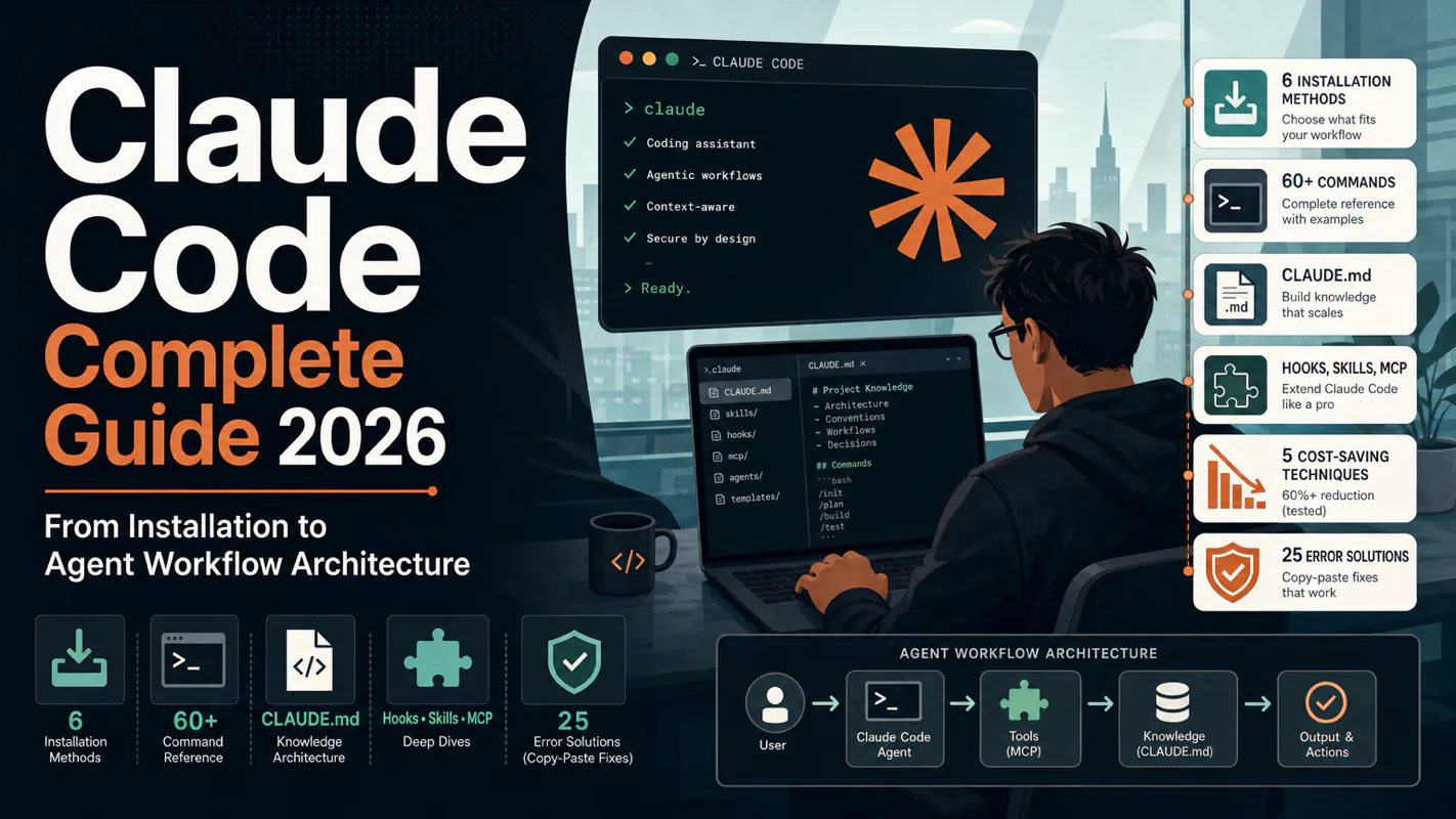 Claude Code Complete Guide 2026: From Installation to Agent Workflow Architecture technical illustration for AI Workflow Pro readers