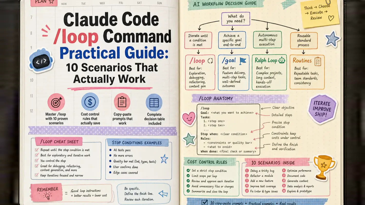Claude Code /loop Command Practical Guide: 10 Scenarios That Actually Work technical illustration for AI Workflow Pro readers