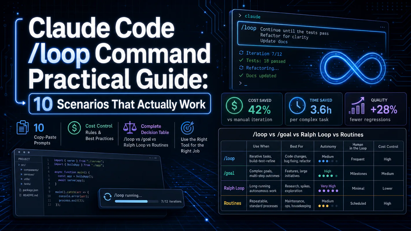 Claude Code /loop Command Practical Guide: 10 Scenarios That Actually Work technical illustration for AI Workflow Pro readers