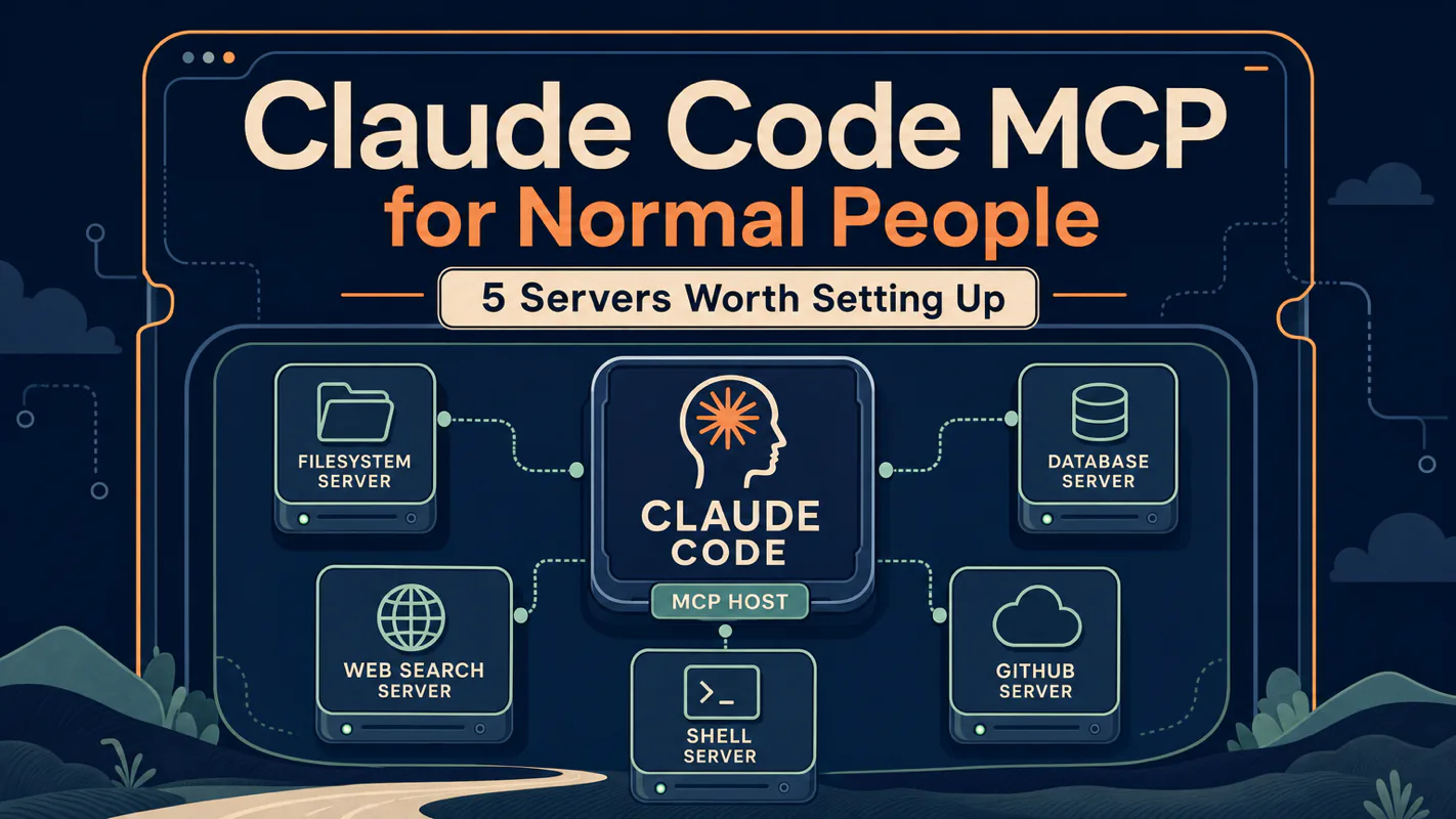 Claude Code MCP for Normal People: 5 Servers Worth Setting Up technical illustration for AI Workflow Pro readers