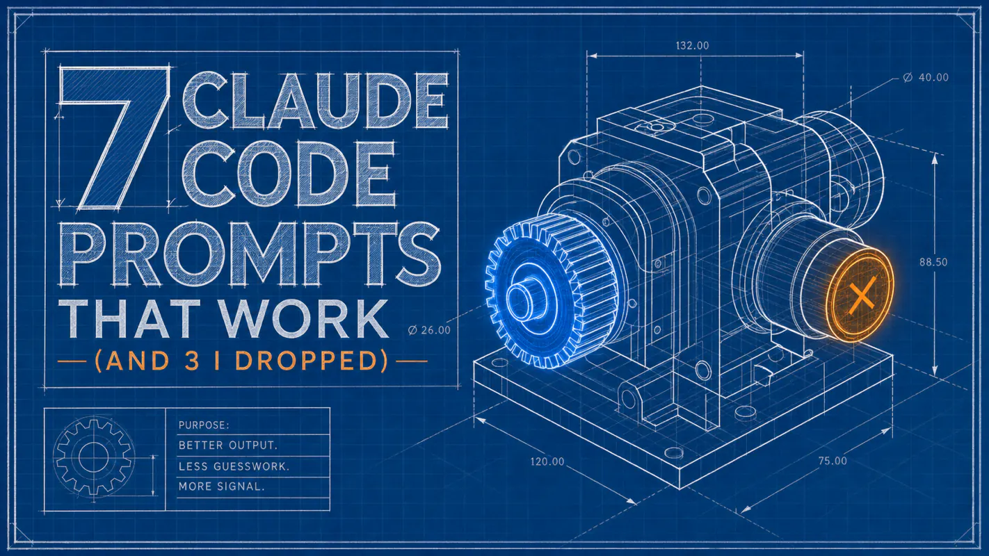 7 Claude Code Prompts That Work (and 3 I Dropped) technical illustration for AI Workflow Pro readers