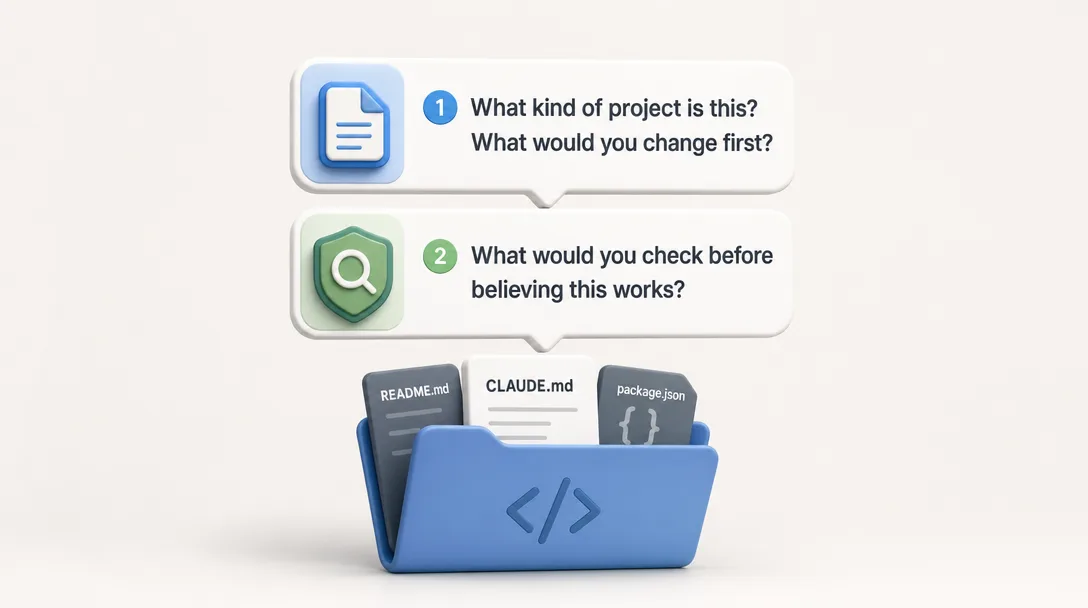 Two opening prompts run at the start of every new Claude Code project session