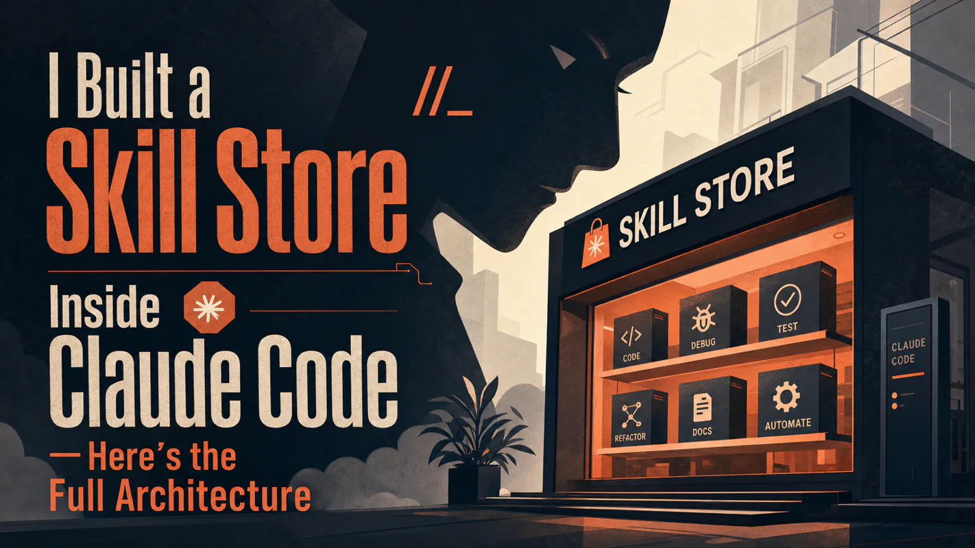 I Built a Skill Store Inside Claude Code — Here's the Full Architecture technical illustration for AI Workflow Pro readers