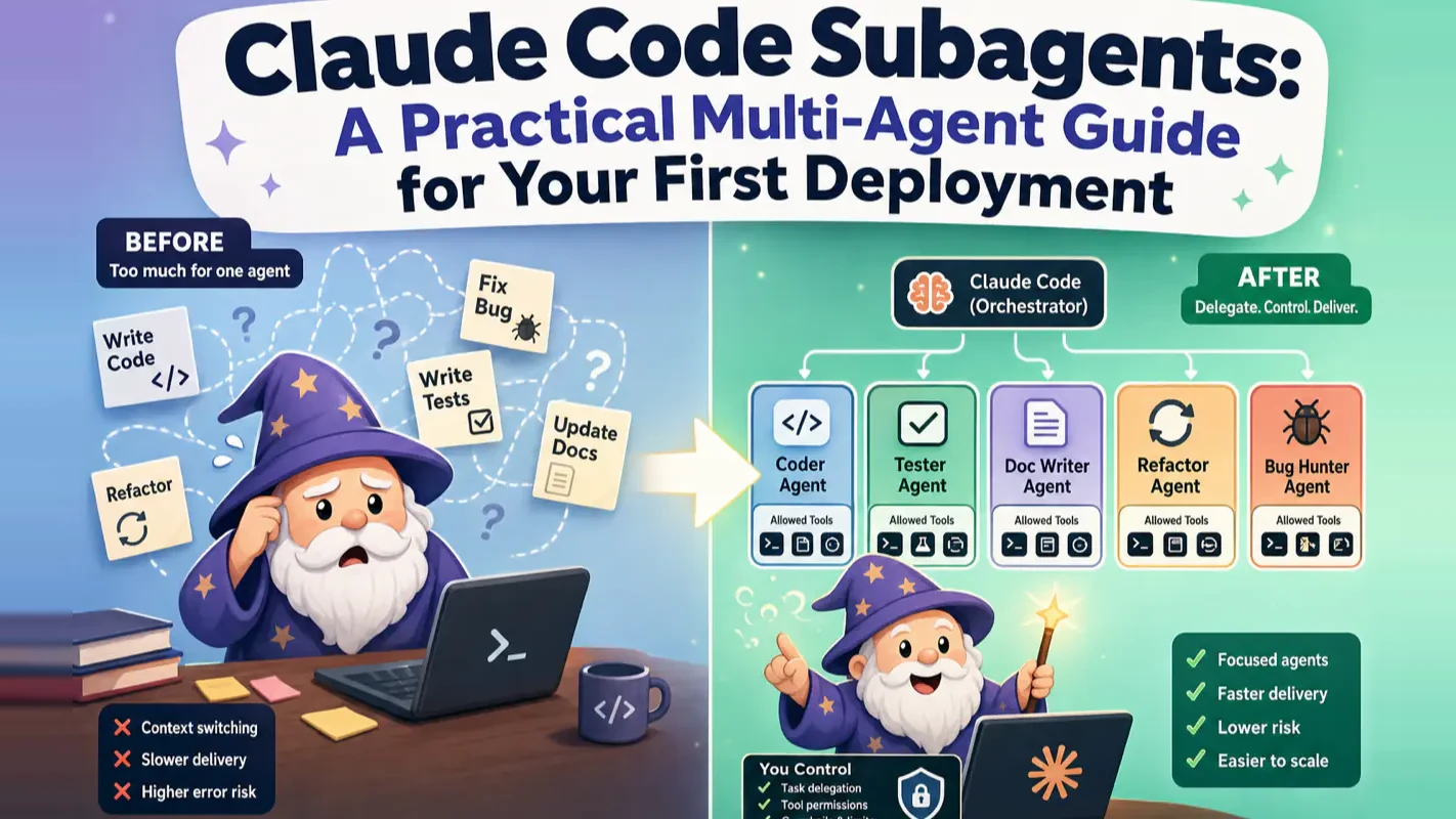 Claude Code Subagents: A Practical Multi-Agent Guide for Your First Deployment technical illustration for AI Workflow Pro readers