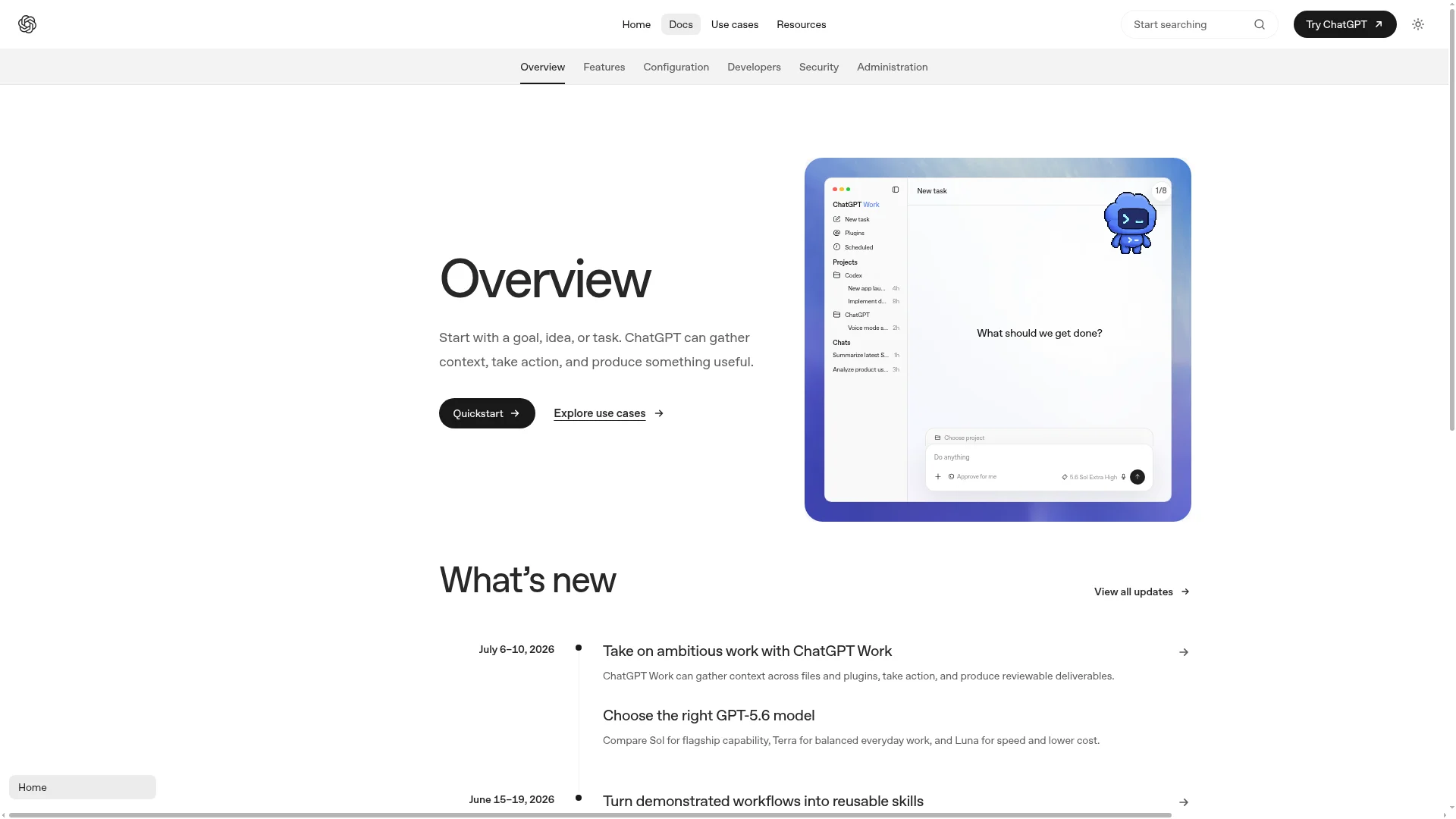 OpenAI Codex developer documentation overview, the source to verify roadmap details