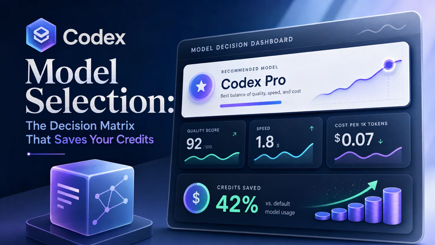 Codex Model Selection: The Decision Matrix That Saves Your Credits technical illustration for AI Workflow Pro readers