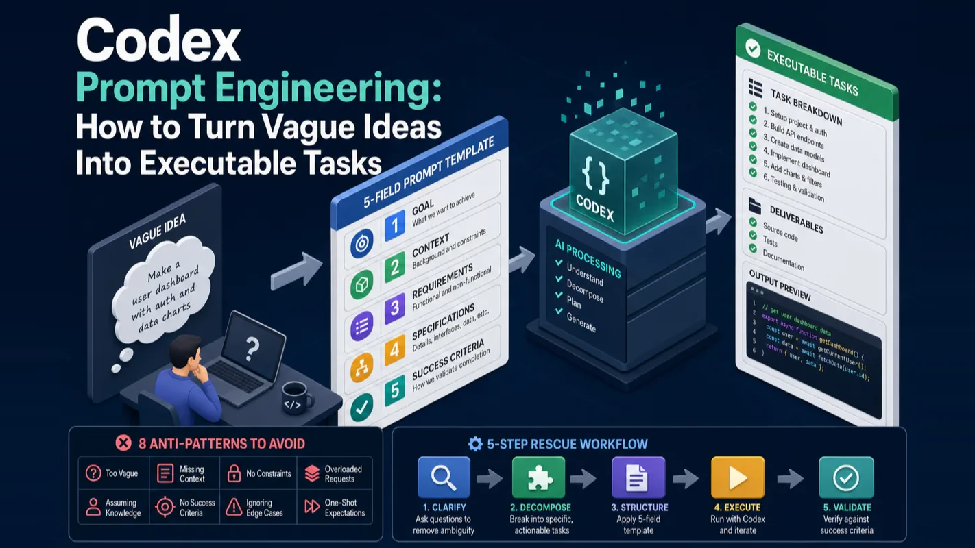 Codex Prompt Engineering: How to Turn Vague Ideas Into Executable Tasks technical illustration for AI Workflow Pro readers