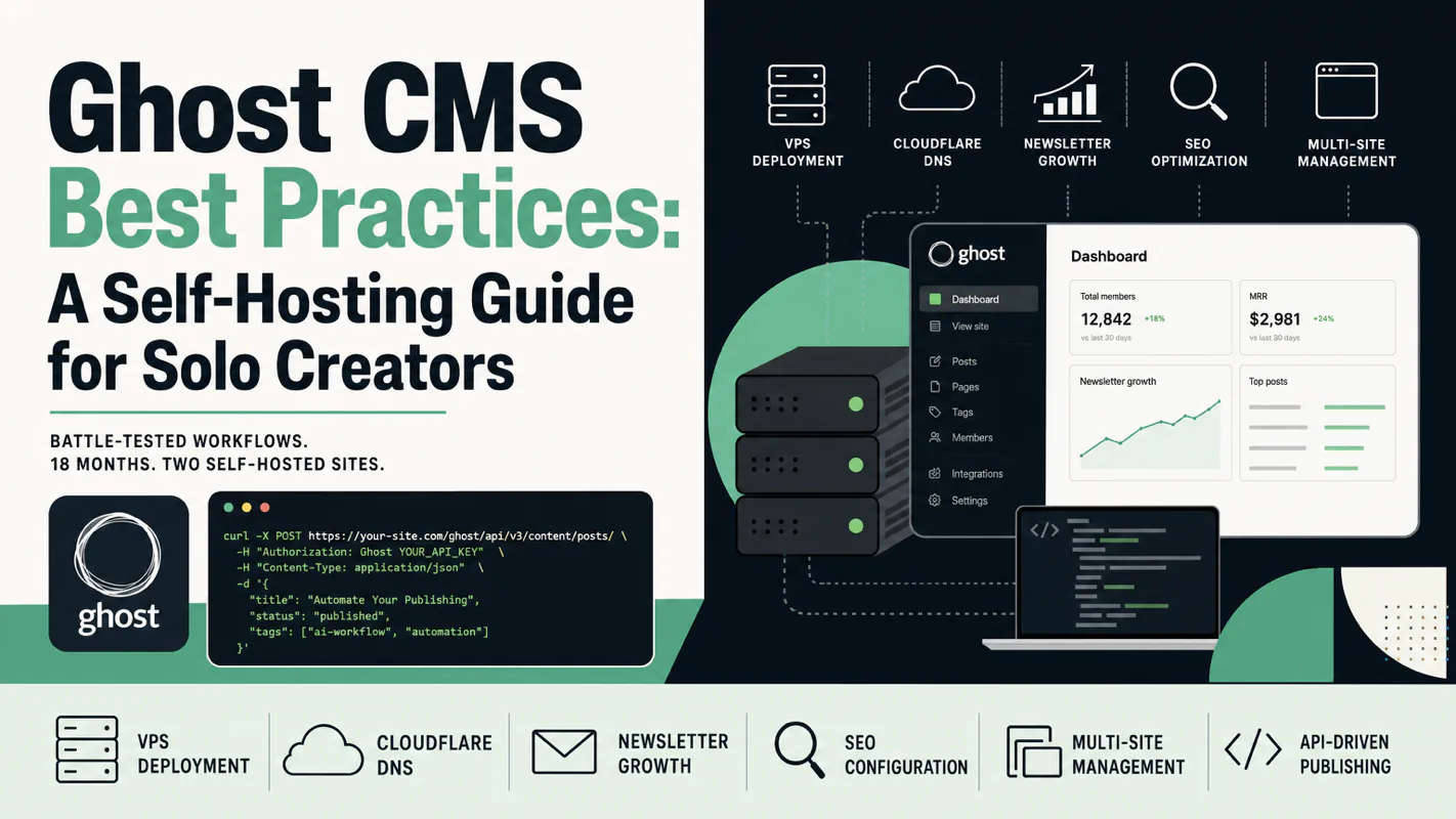 Ghost CMS Best Practices: A Self-Hosting Guide for Solo Creators technical illustration for AI Workflow Pro readers