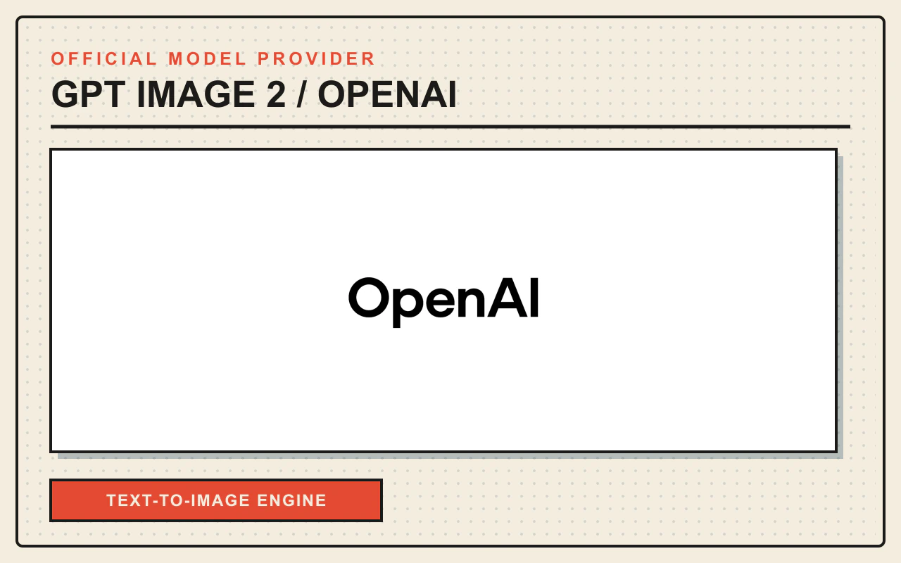 OpenAI wordmark identifying the GPT Image 2 model provider