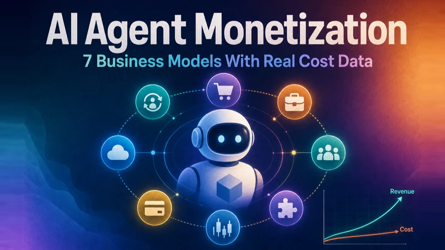 AI agent monetization paths with revenue and cost growth chart