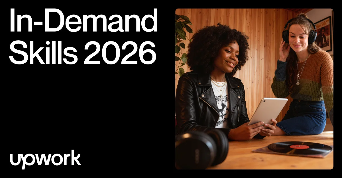 Upwork In-Demand Skills 2026 report for the freelance AI market