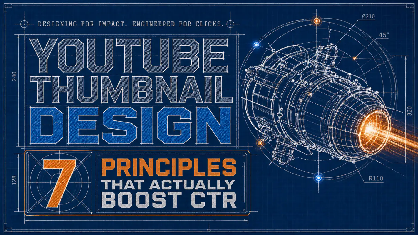 YouTube Thumbnail Design: 7 Principles That Actually Boost CTR technical illustration for AI Workflow Pro readers