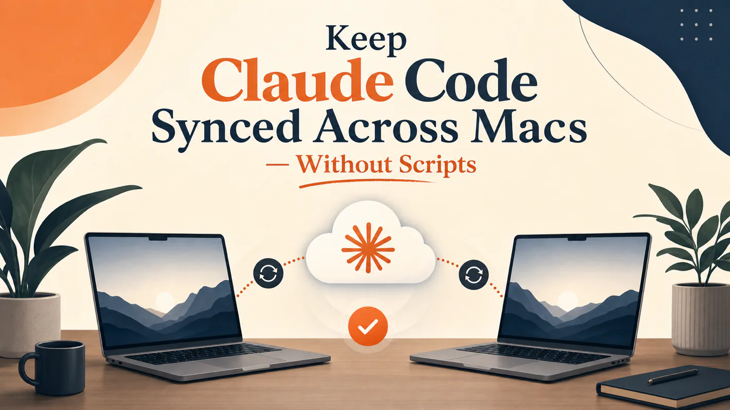 Keep Claude Code Synced Across Macs — Without Scripts technical illustration for AI Workflow Pro readers