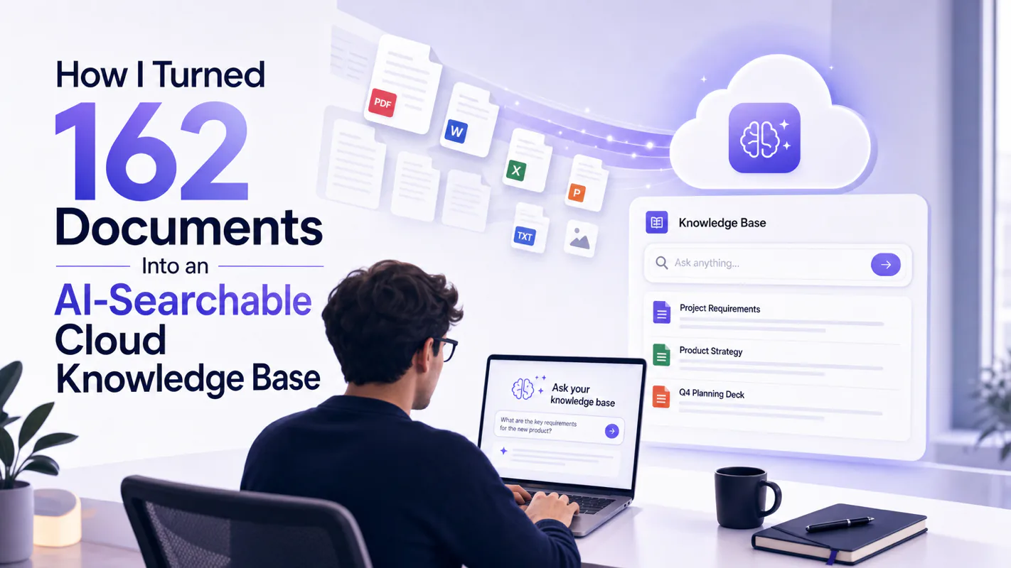 How I Turned 162 Documents Into an AI-Searchable Cloud Knowledge Base technical illustration for AI Workflow Pro readers
