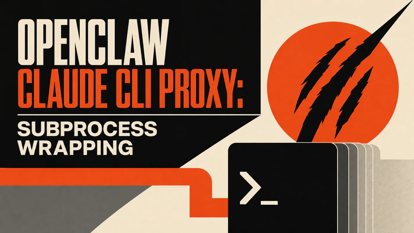 OpenClaw Claude CLI Proxy: Subprocess Wrapping technical illustration for AI Workflow Pro readers
