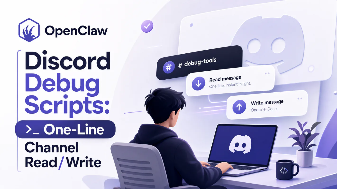 OpenClaw Discord Debug Scripts: One-Line Channel Read/Write technical illustration for AI Workflow Pro readers