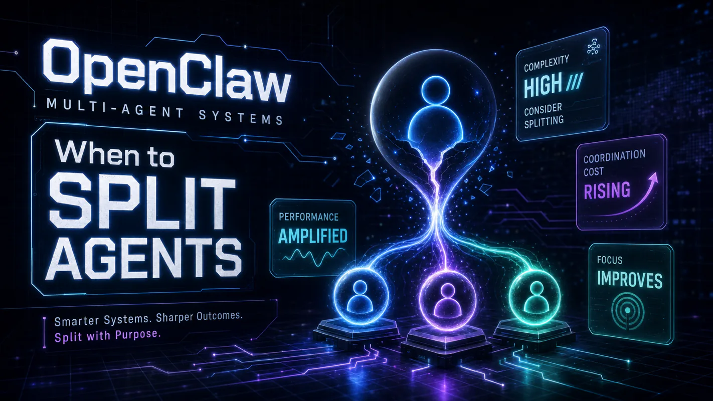OpenClaw Multi-Agent Systems: When to Split Agents technical illustration for AI Workflow Pro readers
