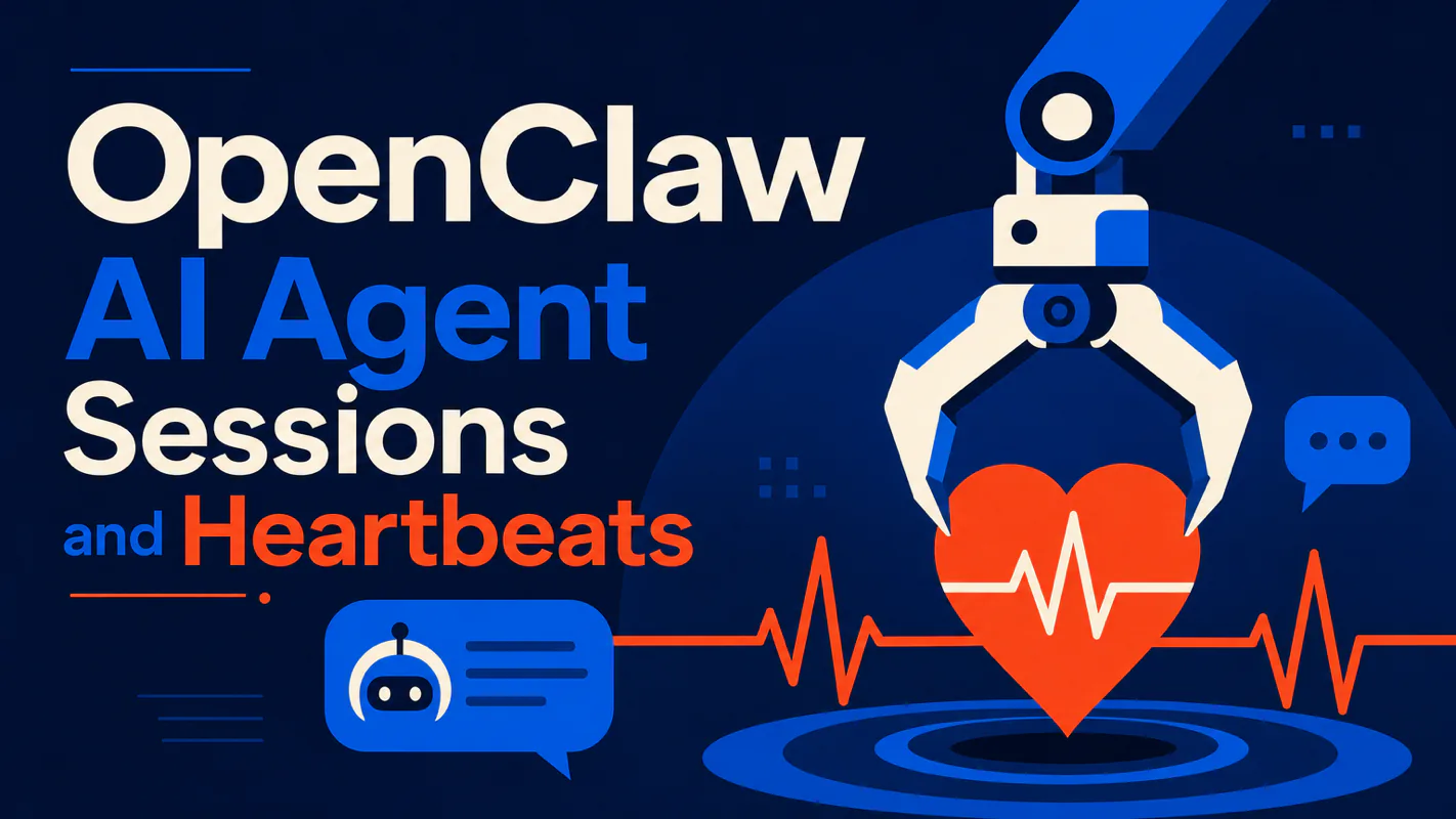 OpenClaw AI Agent Sessions and Heartbeats technical illustration for AI Workflow Pro readers