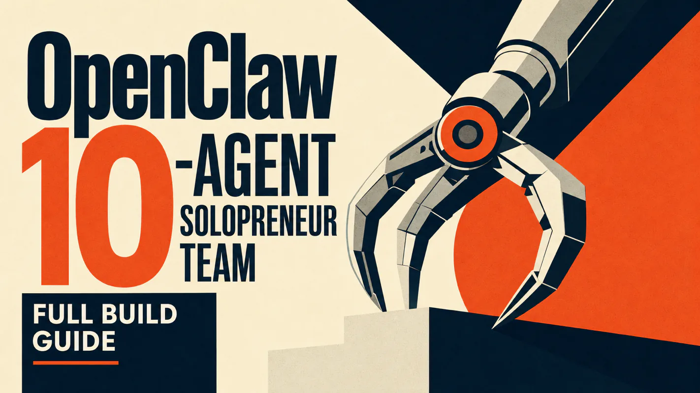 OpenClaw 10-Agent Solopreneur Team: Full Build Guide technical illustration for AI Workflow Pro readers