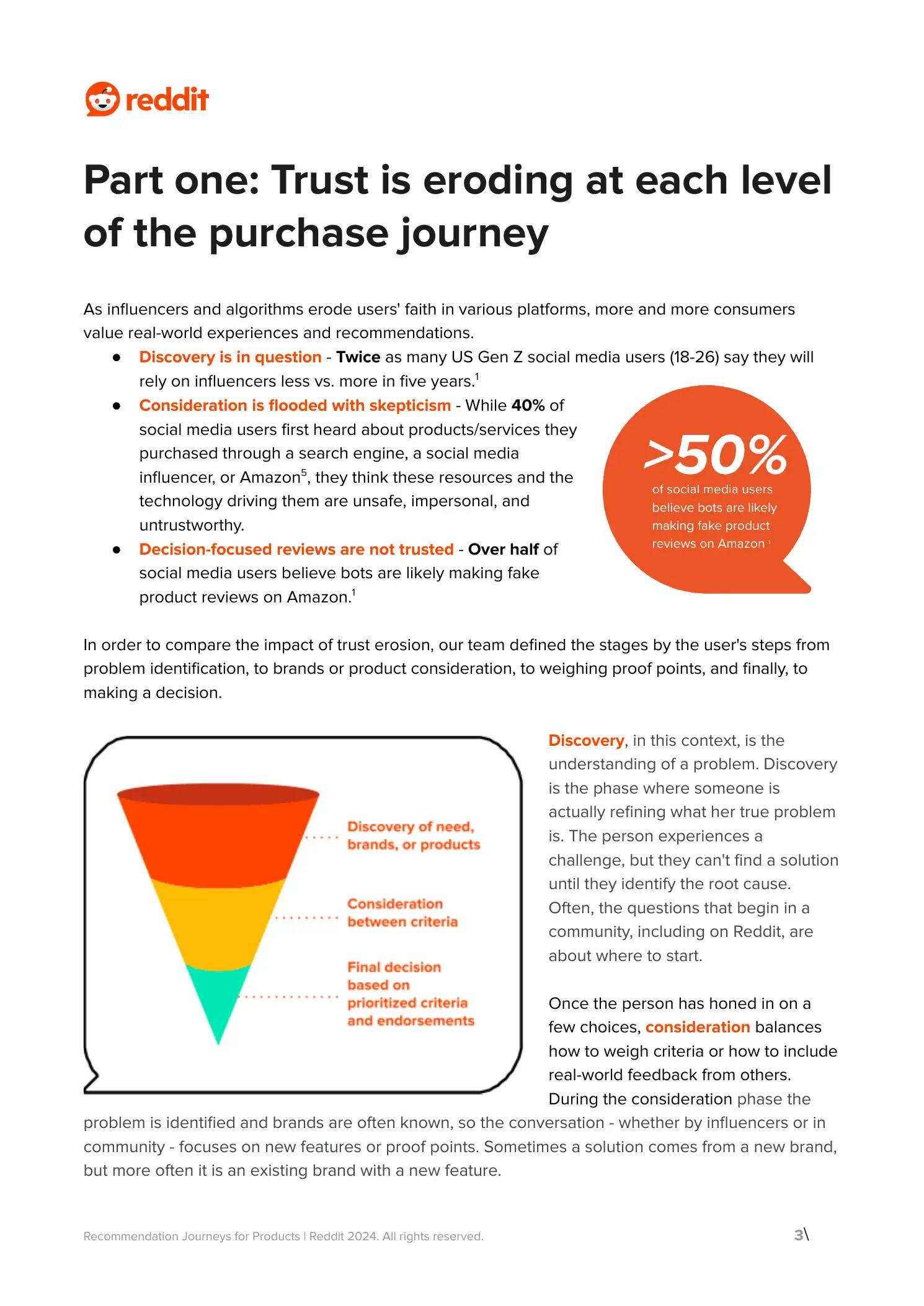 Reddit research infographic on trust in online recommendations