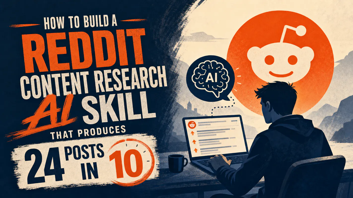 How to Build a Reddit Content Research AI Skill That Produces 24 Posts in 10 Minutes technical illustration for AI Workflow Pro readers