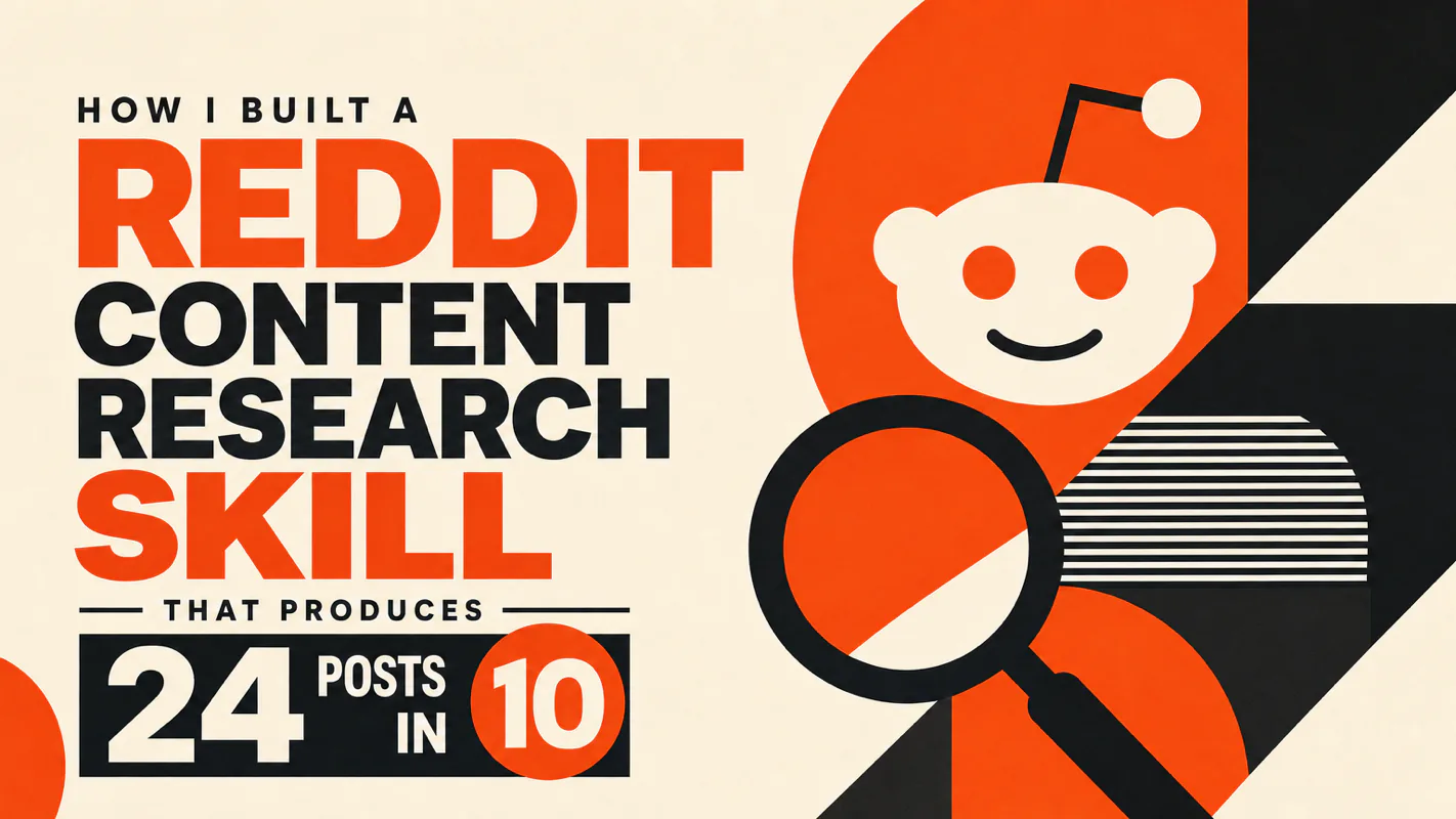How I Built a Reddit Content Research Skill That Produces 24 Posts in 10 Minutes technical illustration for AI Workflow Pro readers