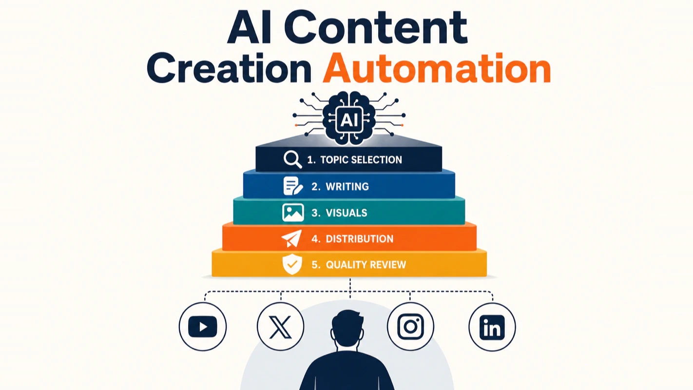Five-layer AI content automation system for one creator across four platforms