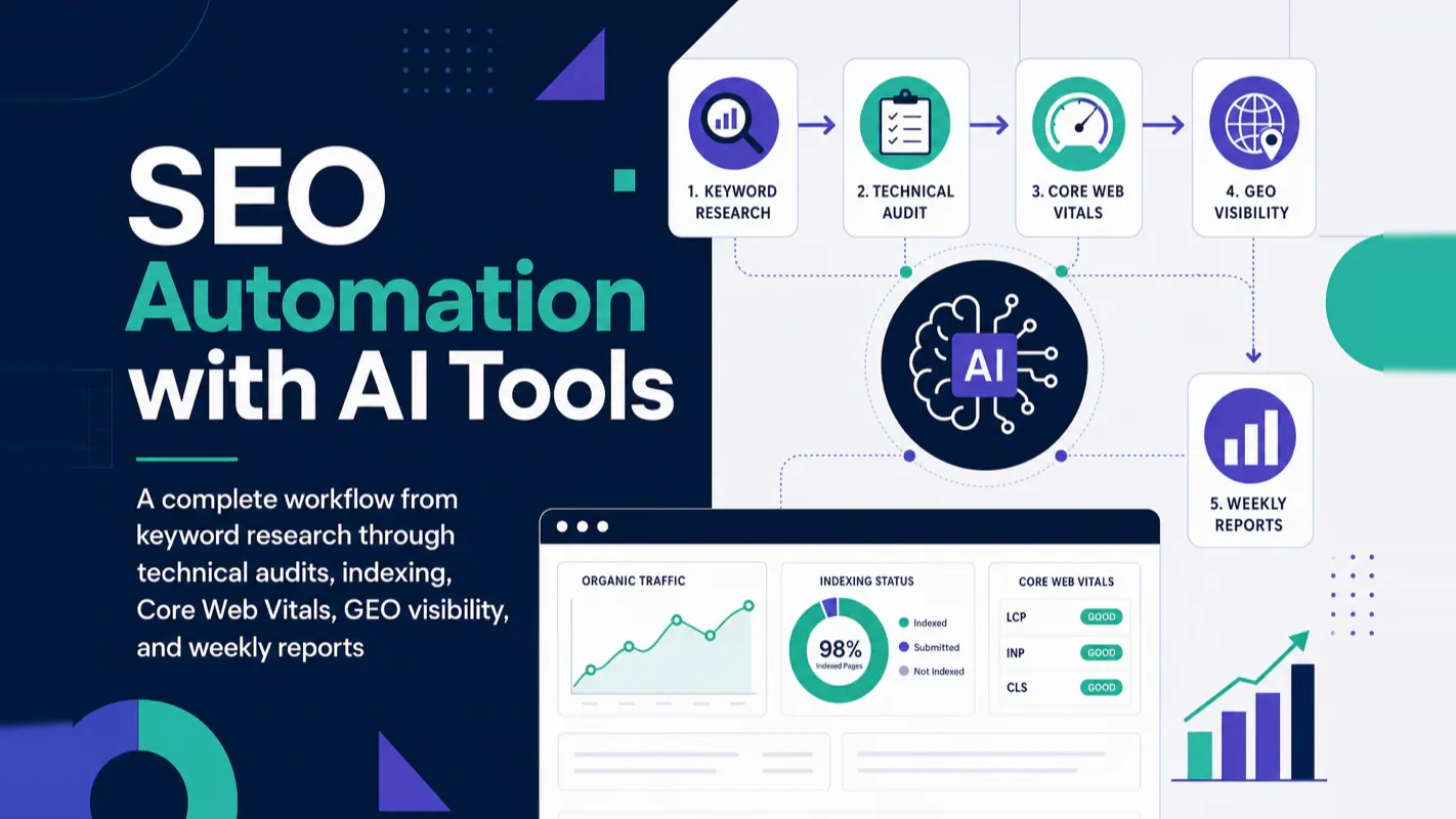 Geometric SEO automation workflow from keyword research to weekly reporting