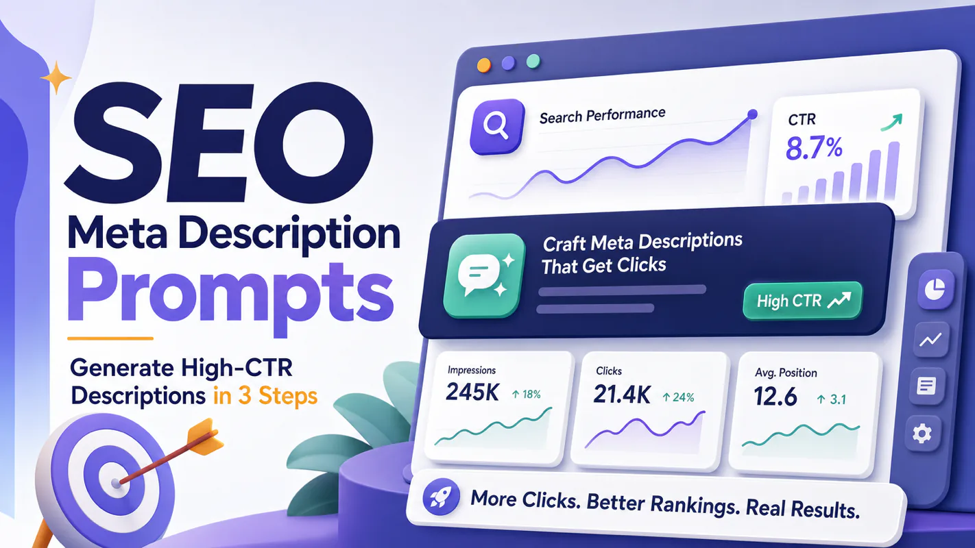 SEO Meta Description Prompts: Generate High-CTR Descriptions in 3 Steps technical illustration for AI Workflow Pro readers