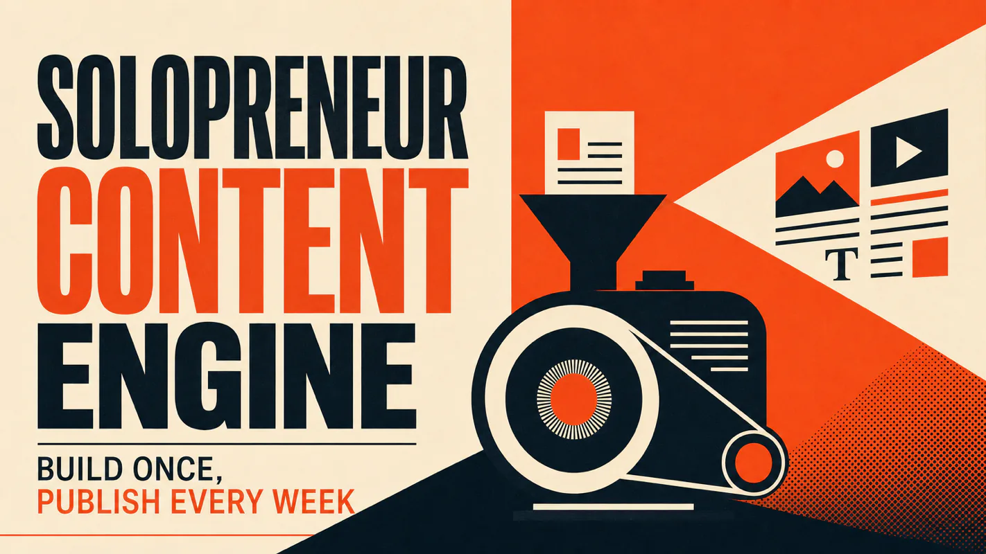 Solopreneur Content Engine: Build Once, Publish Every Week technical illustration for AI Workflow Pro readers