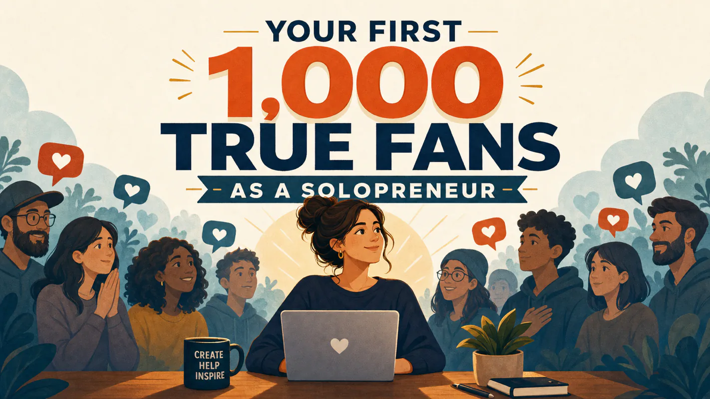 Your First 1,000 True Fans as a Solopreneur technical illustration for AI Workflow Pro readers
