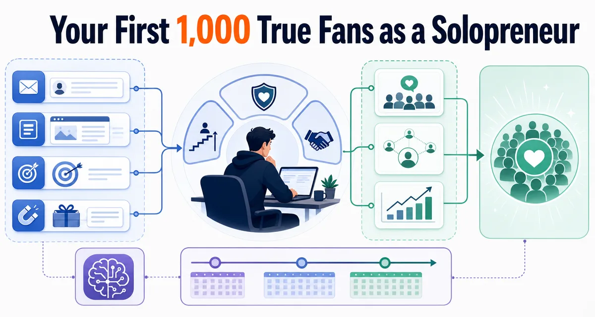 Editorial cover about building the first true-fan base for a solopreneur.