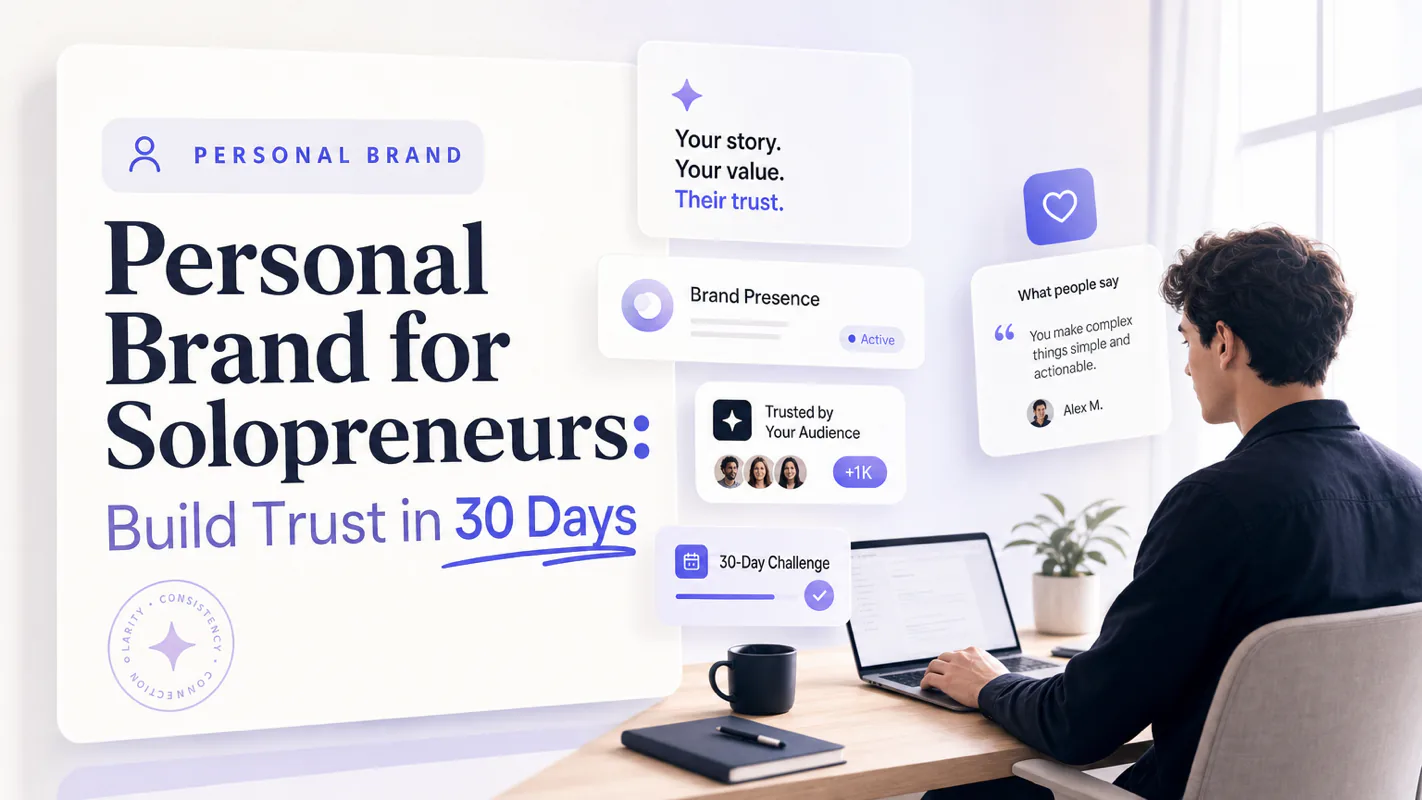 Personal Brand for Solopreneurs: Build Trust in 30 Days technical illustration for AI Workflow Pro readers