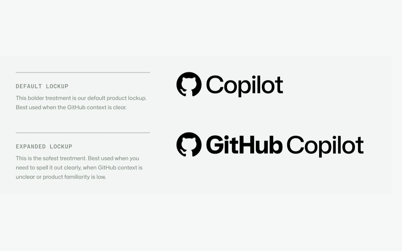 Official GitHub Copilot product lockups for AI-assisted programming
